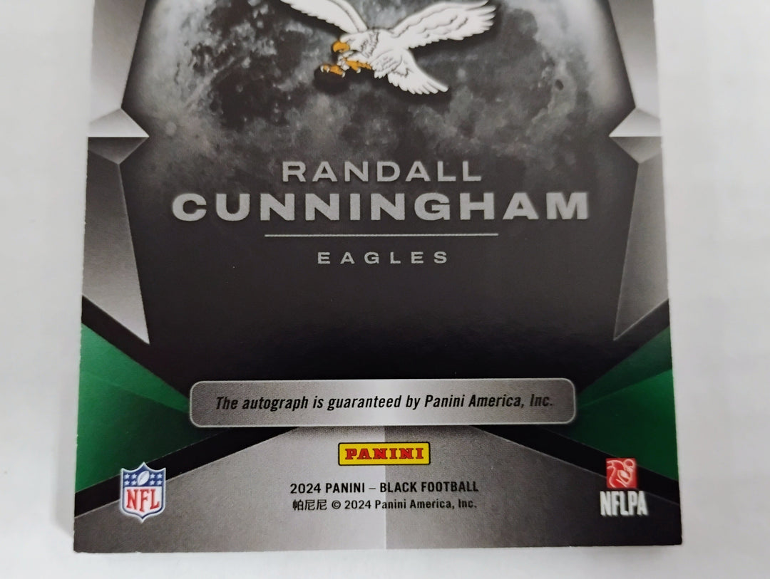 2024 Panini Black Football Randall Cunningham Midnight Signatures #'D 07/10 Gold Auto