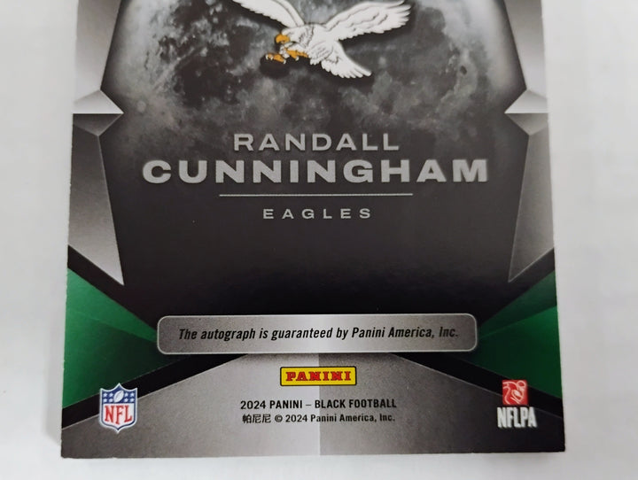 2024 Panini Black Football Randall Cunningham Midnight Signatures #'D 07/10 Gold Auto