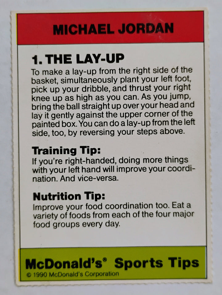 1990 McDonald's Basketball Michael Jordan #1 The Lay-Up