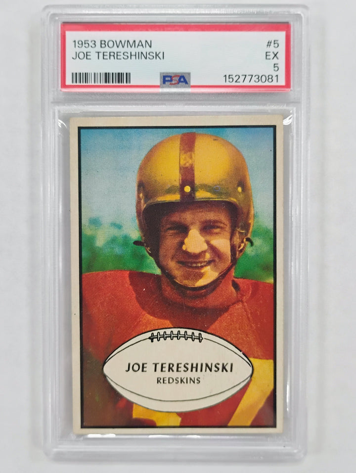 1953 Bowman Football Joe Tereshinski #5 PSA 5 EX
