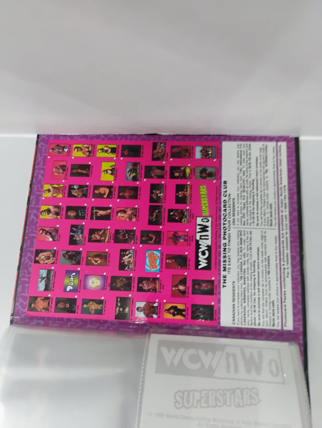 Panini WCW NWO Superstars Photocard Album w/ 24 Photos