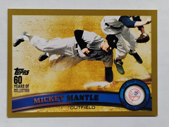 2011 Topps Baseball Mickey Mantle #7 Gold /2011