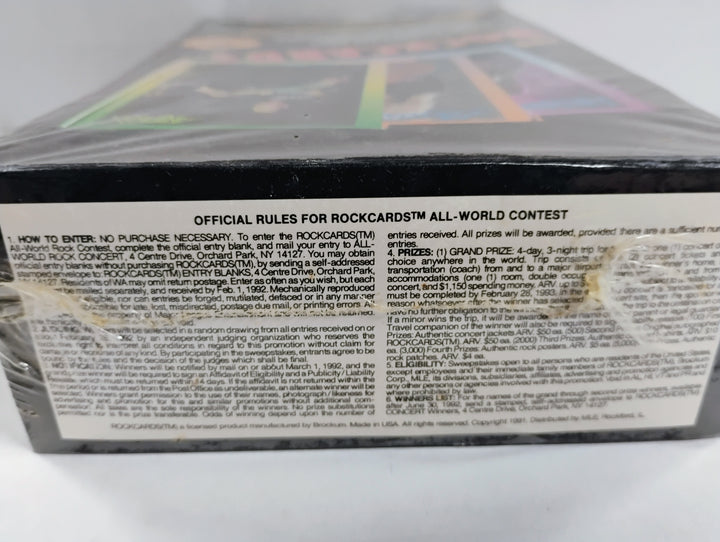 1991 ROCKCARDS Series One Sealed Box