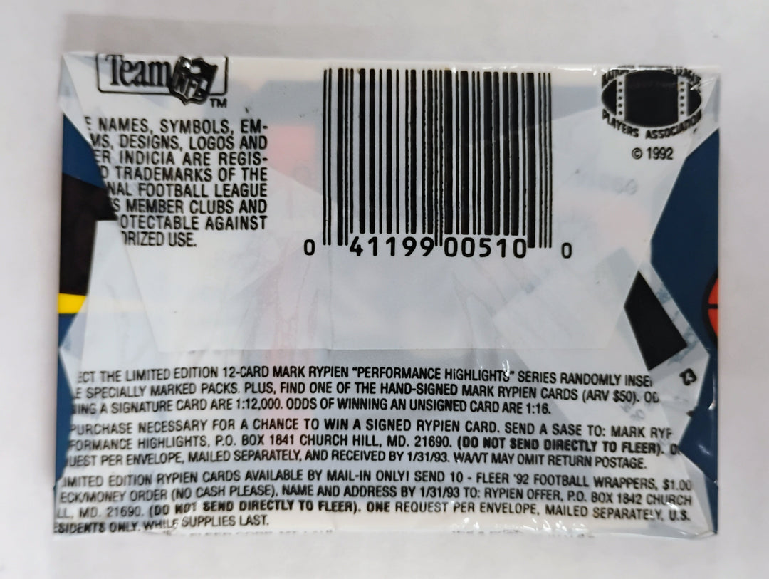 1992 Fleer Football Sealed Wax Pack