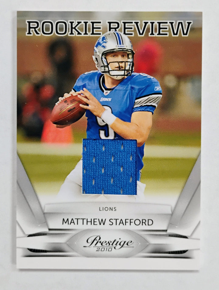 2010 Panini Prestige Matthew Stafford #2 Rookie Review