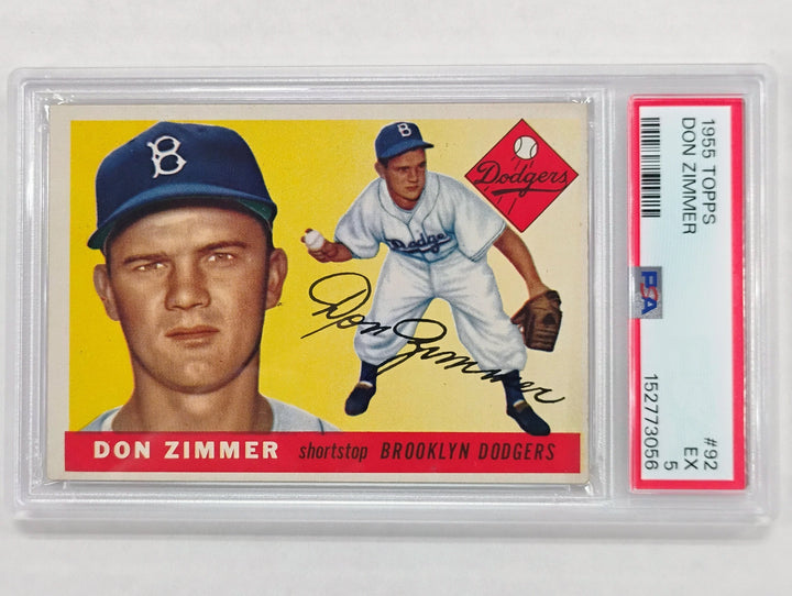 1955 Topps Baseball Don Zimmer RC #92 PSA 5 EX