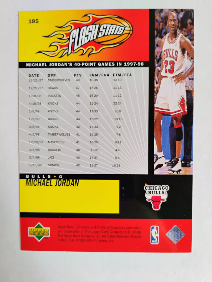 1998 UD Choice Michael Jordan Flash Stats #185 Choice Reserve