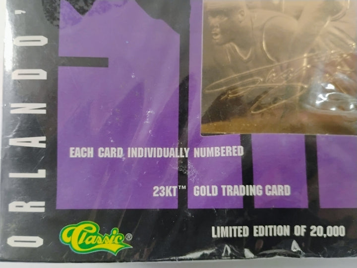 1996 Classic Basketball Shaquille O'Neal Orlando's Big Man The Original 23KT Gold Card