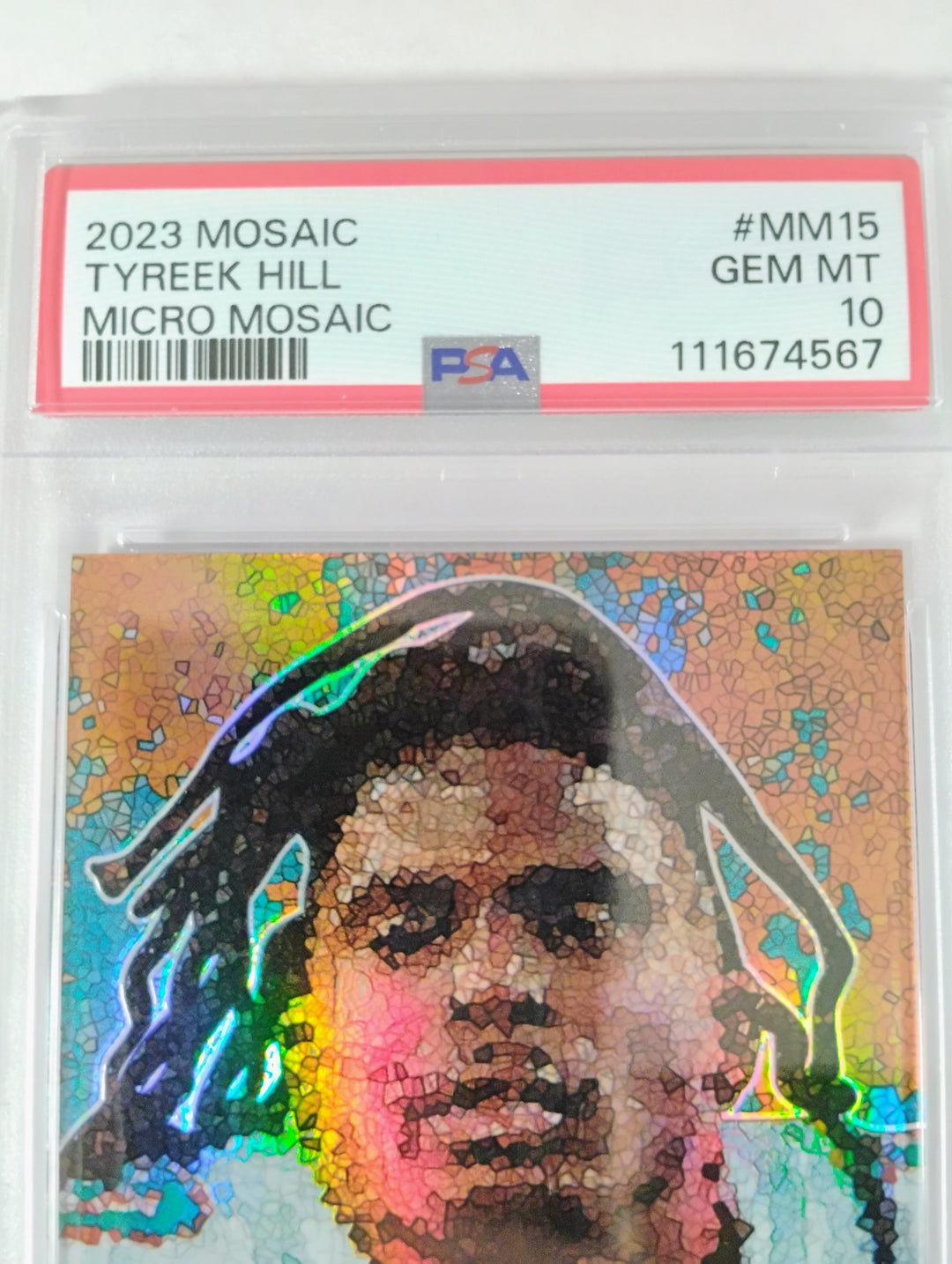 2023 Mosaic Football Tyreek Hill Micro Mosaic #MM15 PSA GEM MT 10