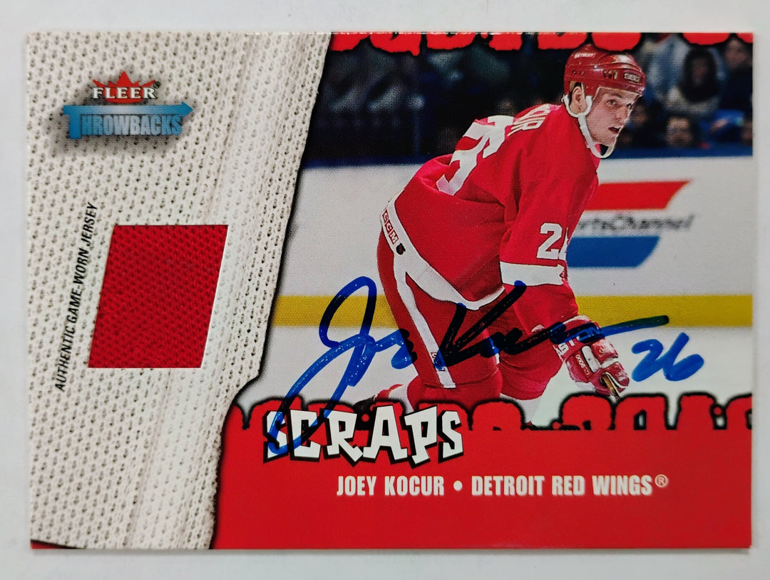 2002-03 Fleer Throwbacks Hockey Joey Kocur NNO Scraps Authentic Game-Worn Jersey