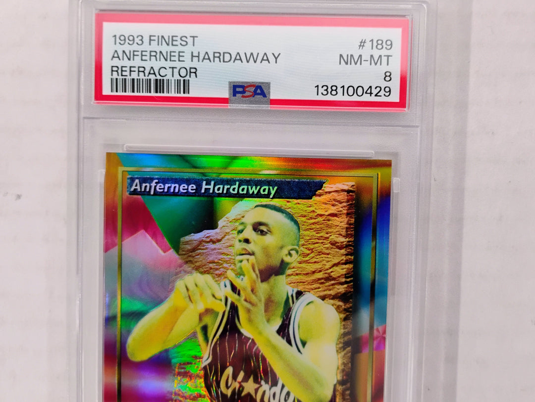 1993 Topps Finest Anfernee Hardaway #189 Refractor PSA 8 NM-MT