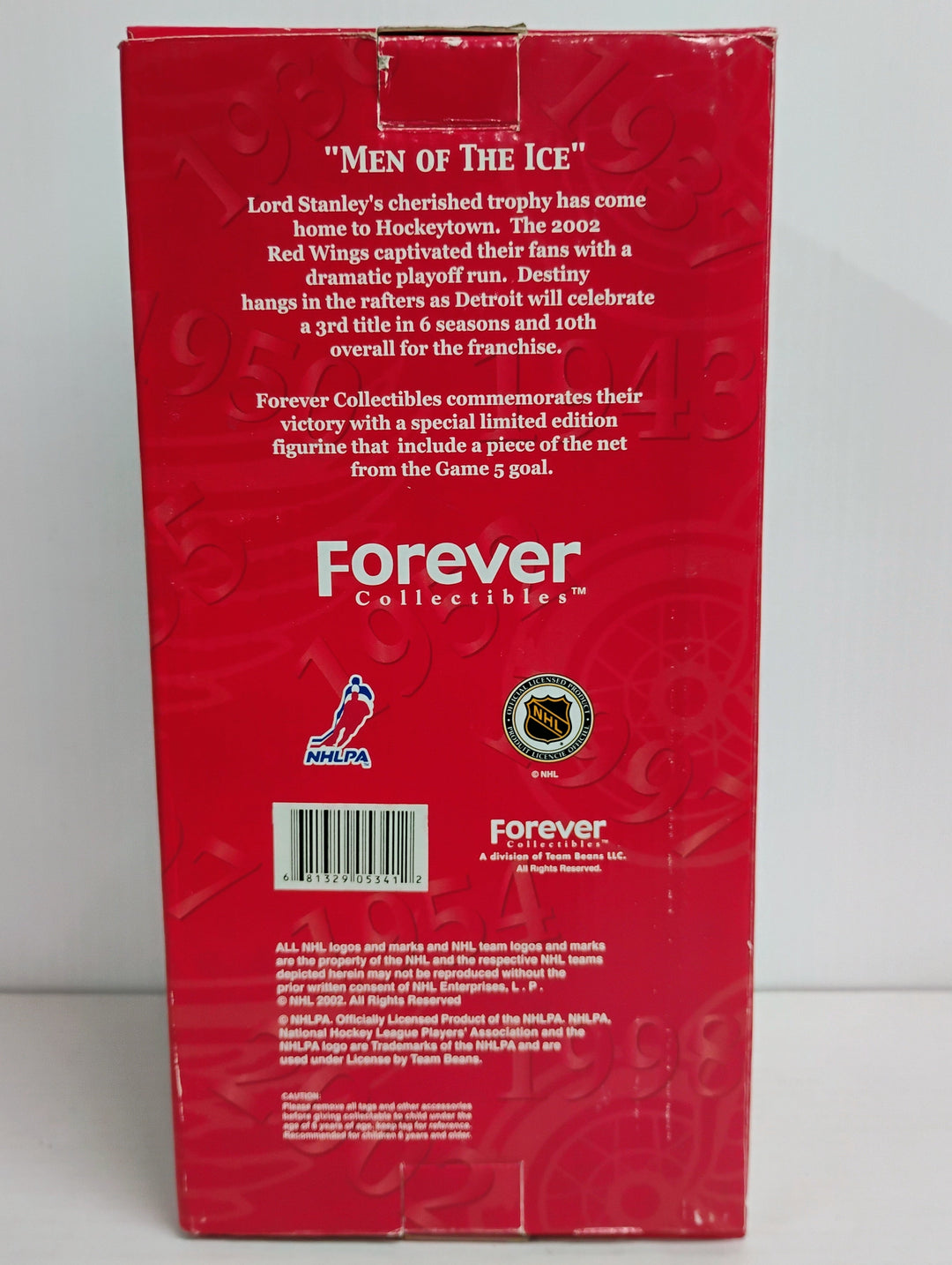 2002 Forever Collectibles "Men Of Ice" Chris Chelios Detroit Red Wings Stanley Cup Champions