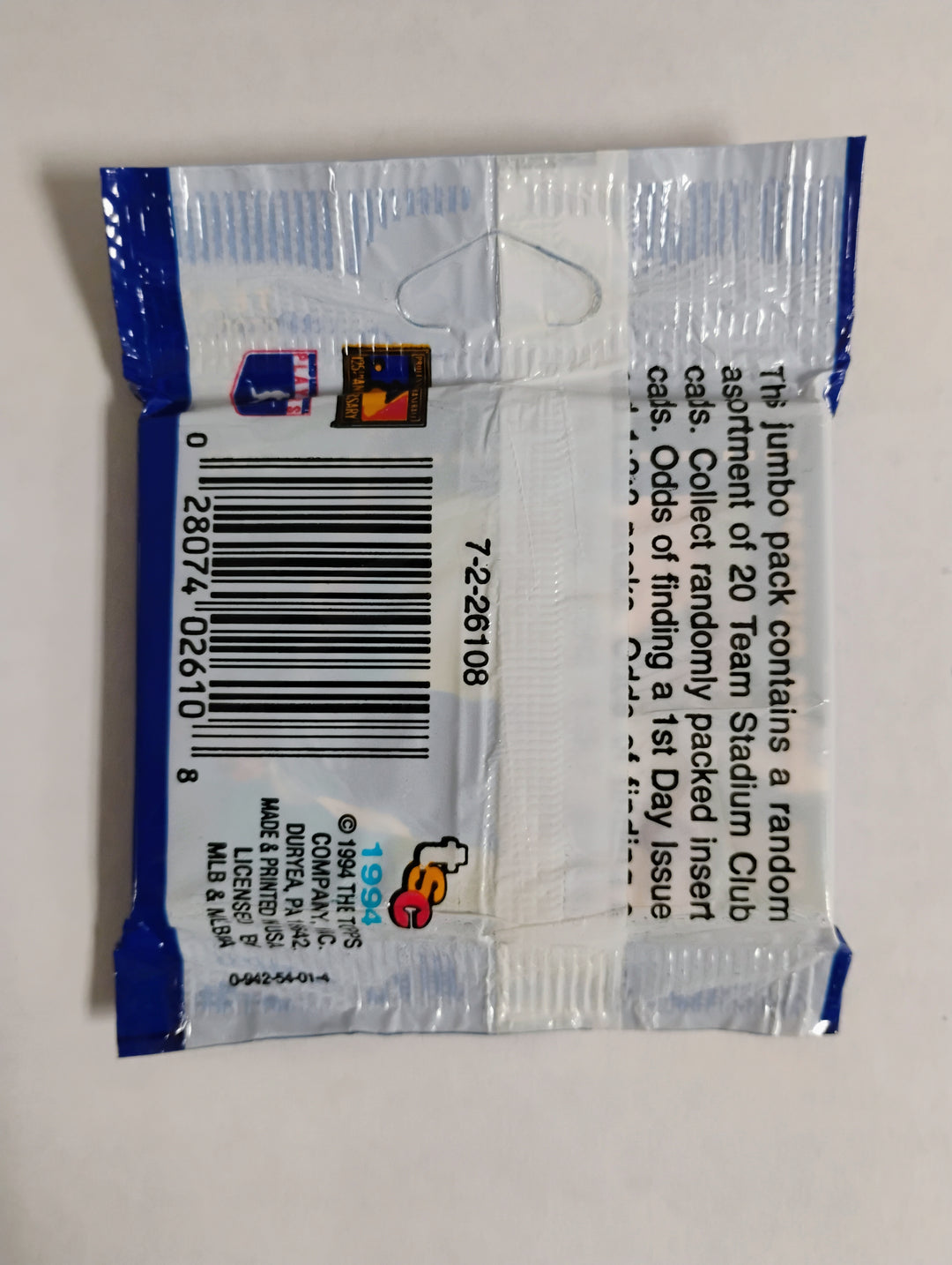 1994 Topps Stadium Club Baseball Team Series Pack