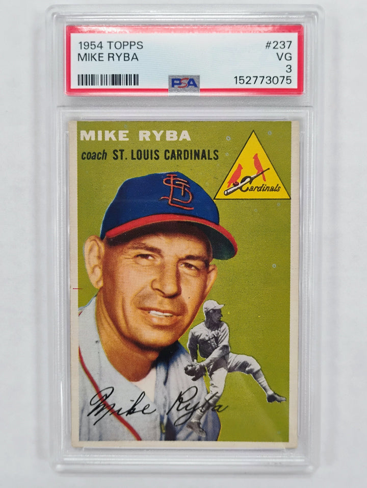 1954 Topps Baseball Mike Ryba #237 PSA 3