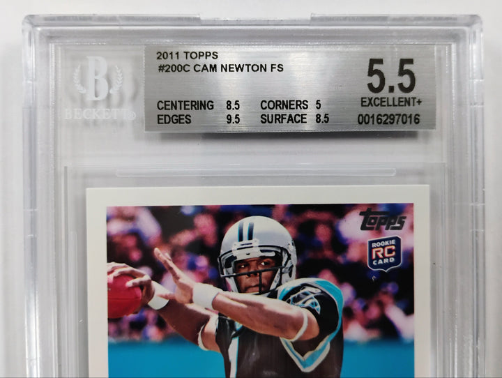 2011 Topps Football Cam Newton #200C BGS 5.5