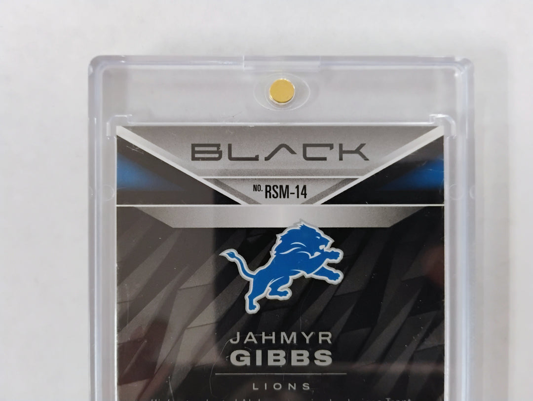 2023 Panini Black Rookie Signature Materials Football  Jahmyr Gibbs RC 25/50  RSM-14