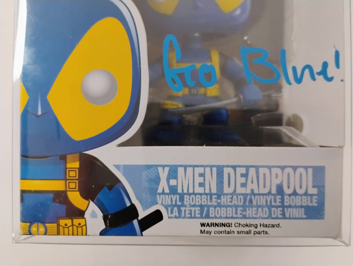 Funko Pop! #20 X-Men  Deadpool - Roman Wilson  #14 Inscribed "Go Blue" JAS Certified