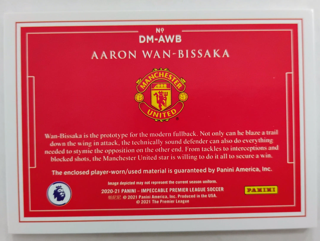 2020-21 Panini Impeccable Premier League SoccerAaron Wan-Bissaka #DM-AWB 59/99