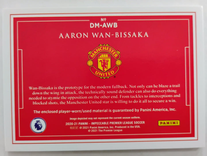 2020-21 Panini Impeccable Premier League SoccerAaron Wan-Bissaka #DM-AWB 59/99