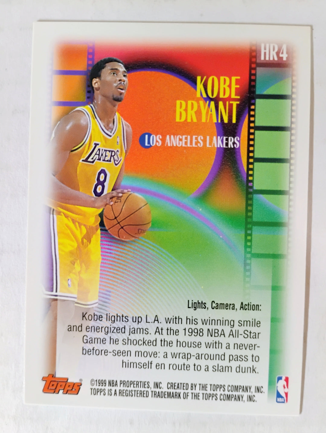 1999 Topps Basketball Kobe Bryant Hightlight Reel HR4
