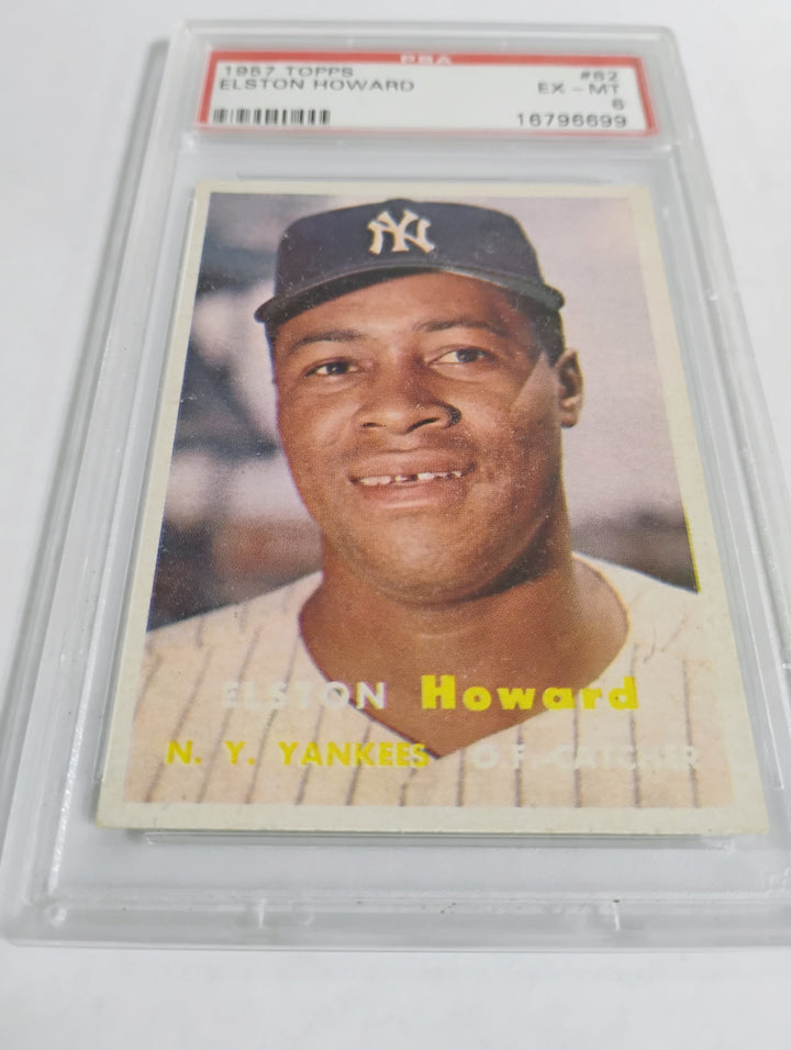 1957 Topps Baseball Elston Howard #82 PSA EX-MT 6