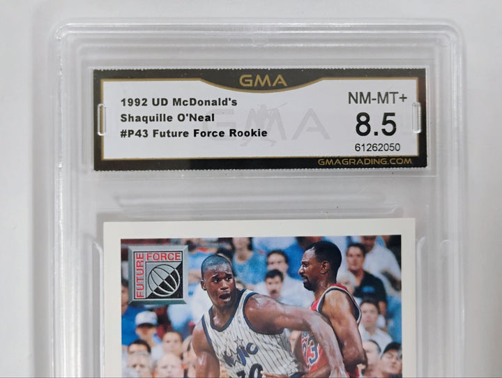 1992 UD Mcdonald's Basketball Shaquille O'Neal#P43 Future Force Rookie GMA 8.5 NM-MT