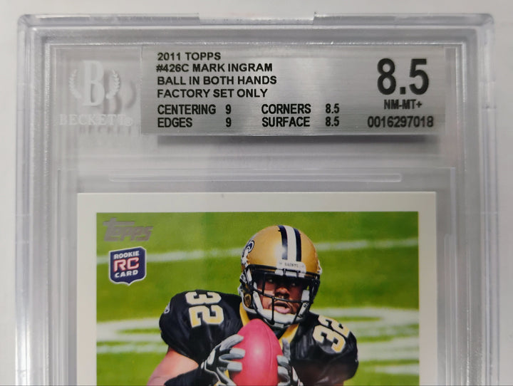 2011 Topps Football Mark Ingram #426C Ball In Both Hands Factory Set Only BGS 8.5