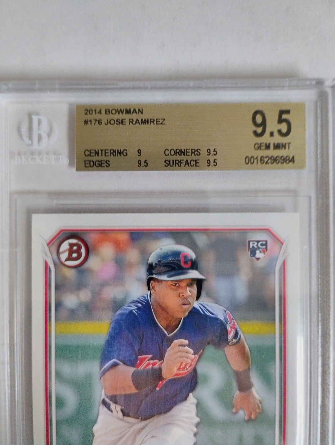 2014 Bowman Baseball Jose Ramirez Rookie BGS9.5