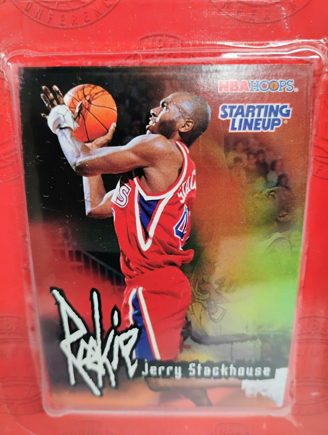 1996 Starting Lineup Jerry Stackhouse NBA Hoops Rookie Card