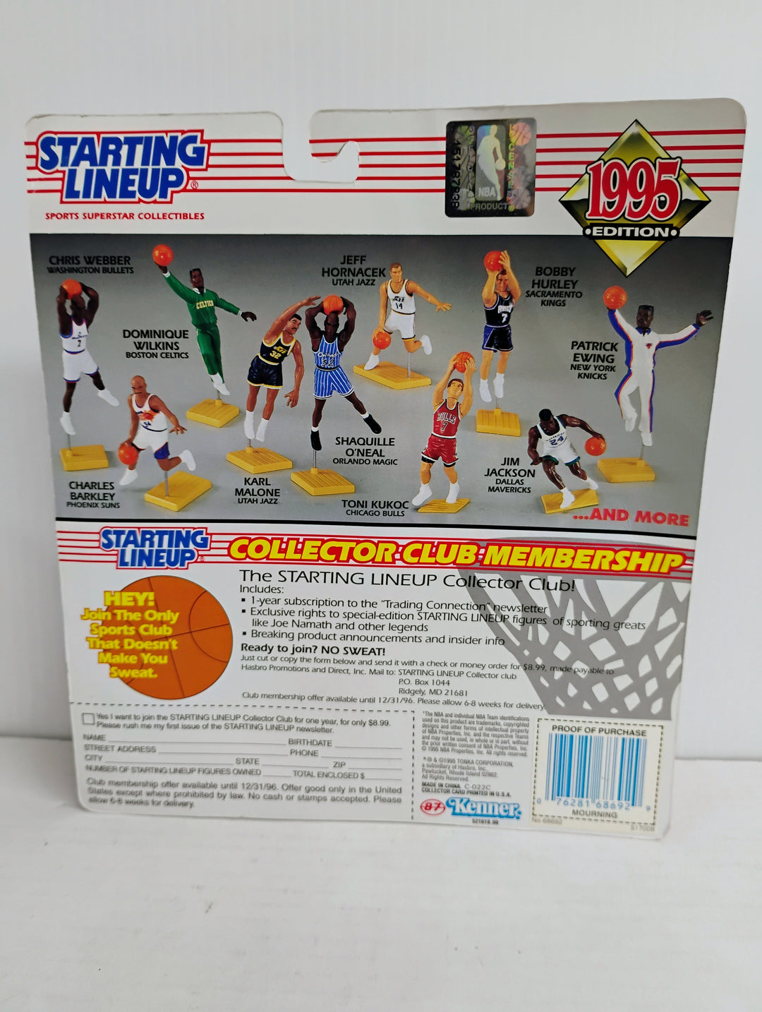 1995 Kenner Starting Lineup Alonzo Mourning "Dunking"