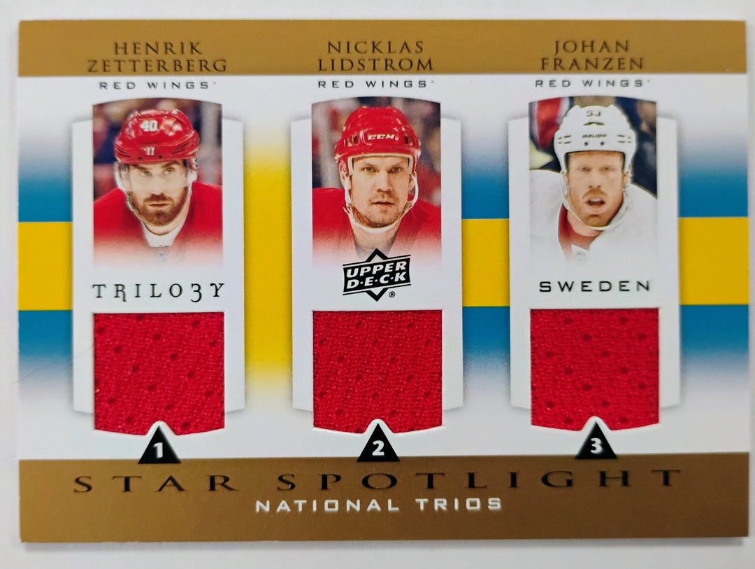 2013-14 Upper Deck Trilogy Hockey Zetterberg/Lidstrom/Franzen #SWE-DET Star Spotlight