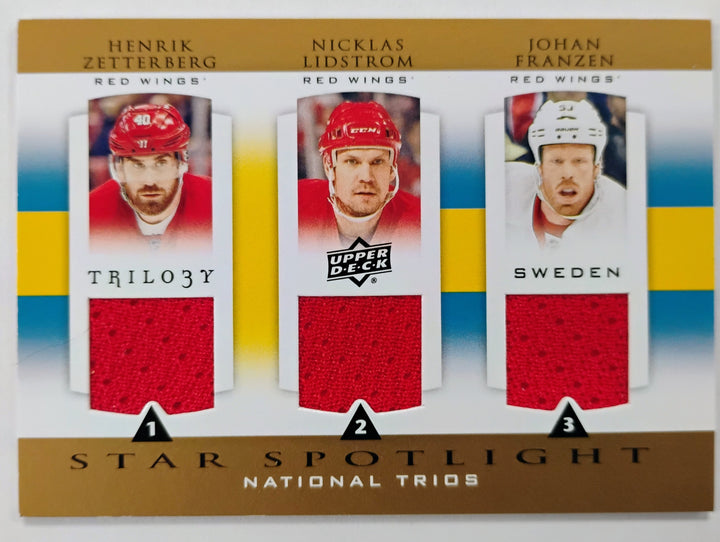 2013-14 Upper Deck Trilogy Hockey Zetterberg/Lidstrom/Franzen #SWE-DET Star Spotlight