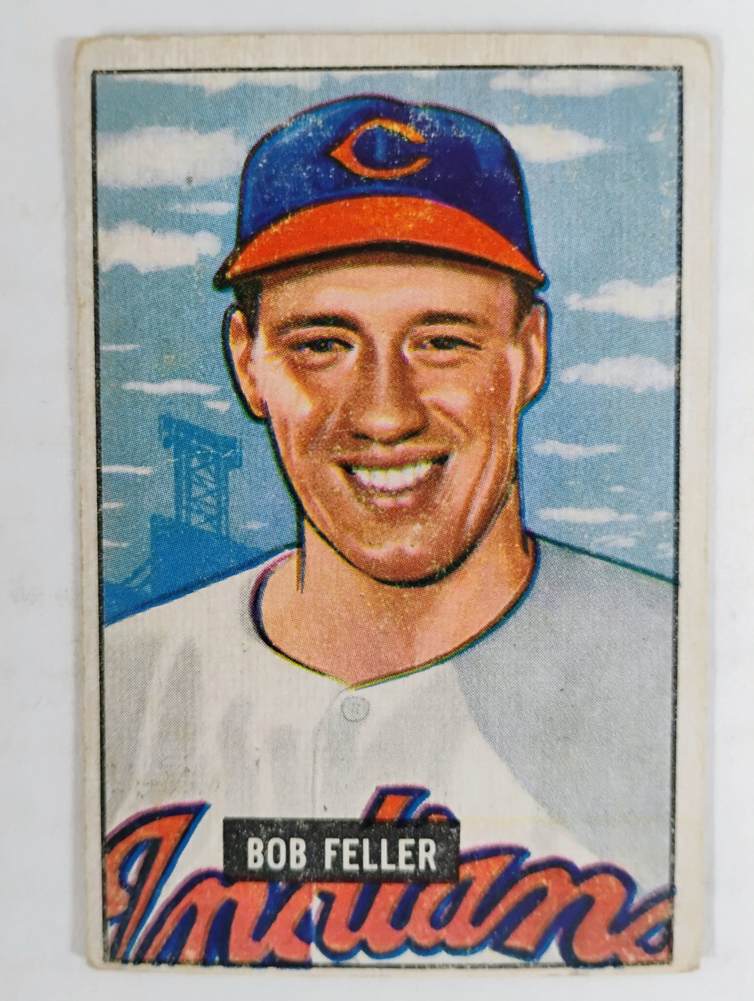 1951 Bowman Baseball Bob Feller #30 Good Partial Set Break