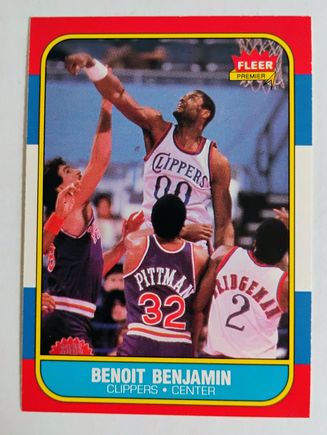 1986-87 Fleer Basketball Benoit Benjamin RC #9 EX-Mint