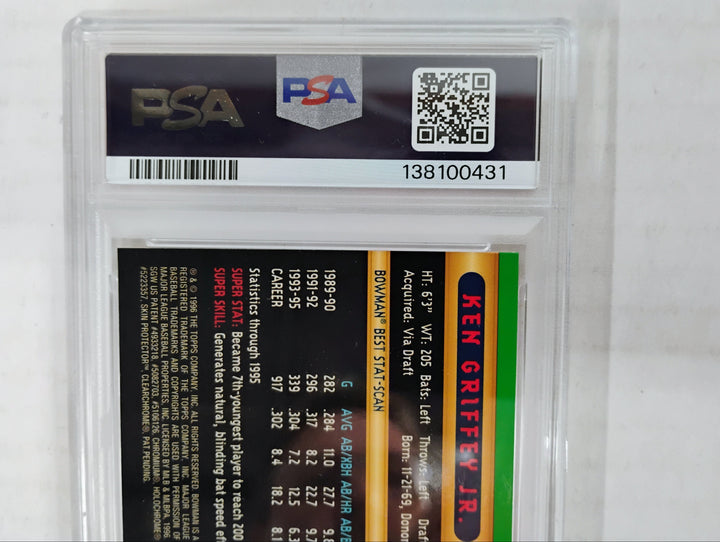 1996 Bowman's Best Ken Griffey Jr. #BBP30 Preview Atomic Refractor PSA 8 NM-MT