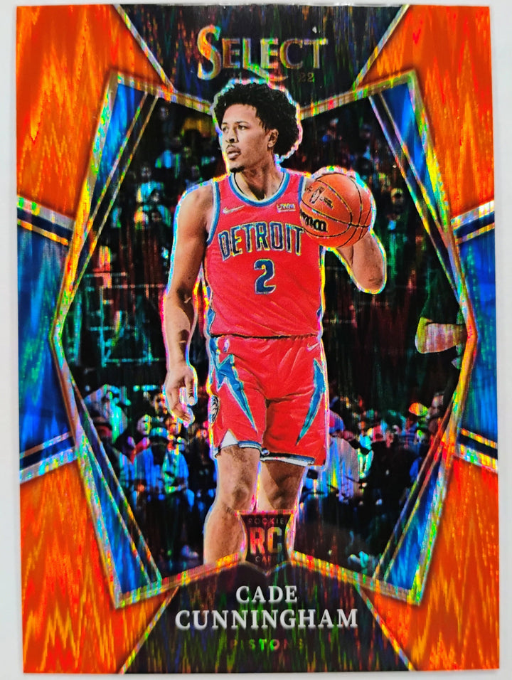 2021-22 Panini Select Cade Cunningham RC #116 Premier Level Orange Prizm