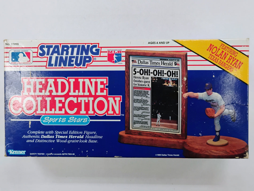1991 Kenner Starting Lineup Headline Collection Sports Stars Nolan Ryan Open Box