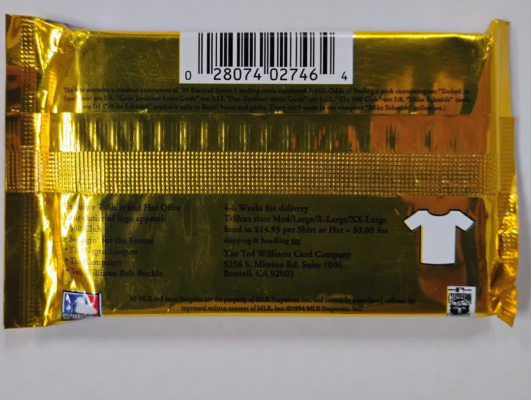 1994 Ted Williams Baseball Series 1 Sealed Pack