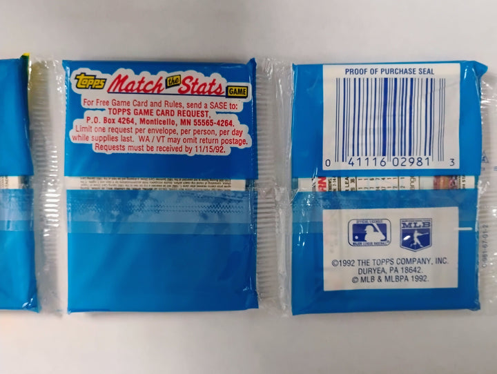 1992 Topps Baseball Rack Pack