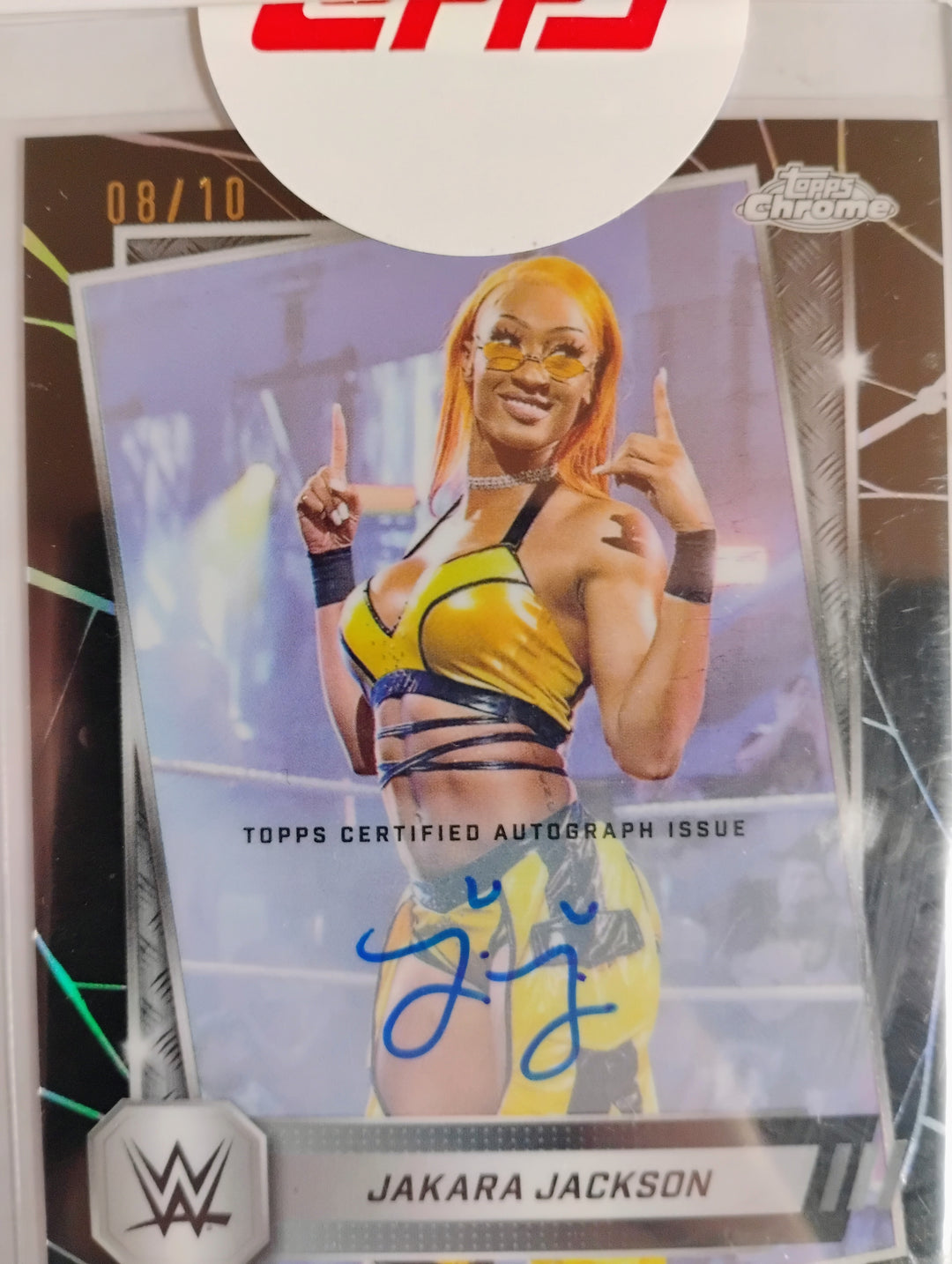 2025 Topps Chrome WWE Wrestling Jakara Jackson Black Refractor #'d 10