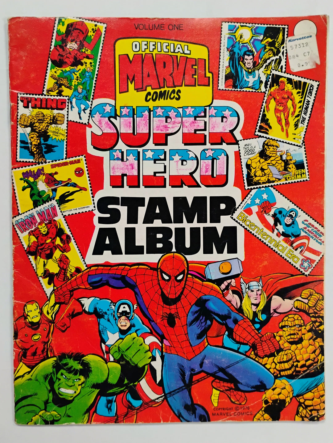 1976 Official Marvel Comics Super Hero Stamp Album
