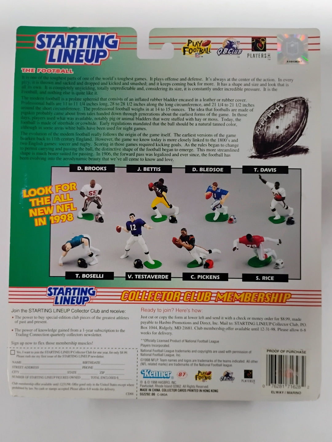 1998 Kenner Starting Lineup Classic Doubles John Elway/Dan Marino Sealed