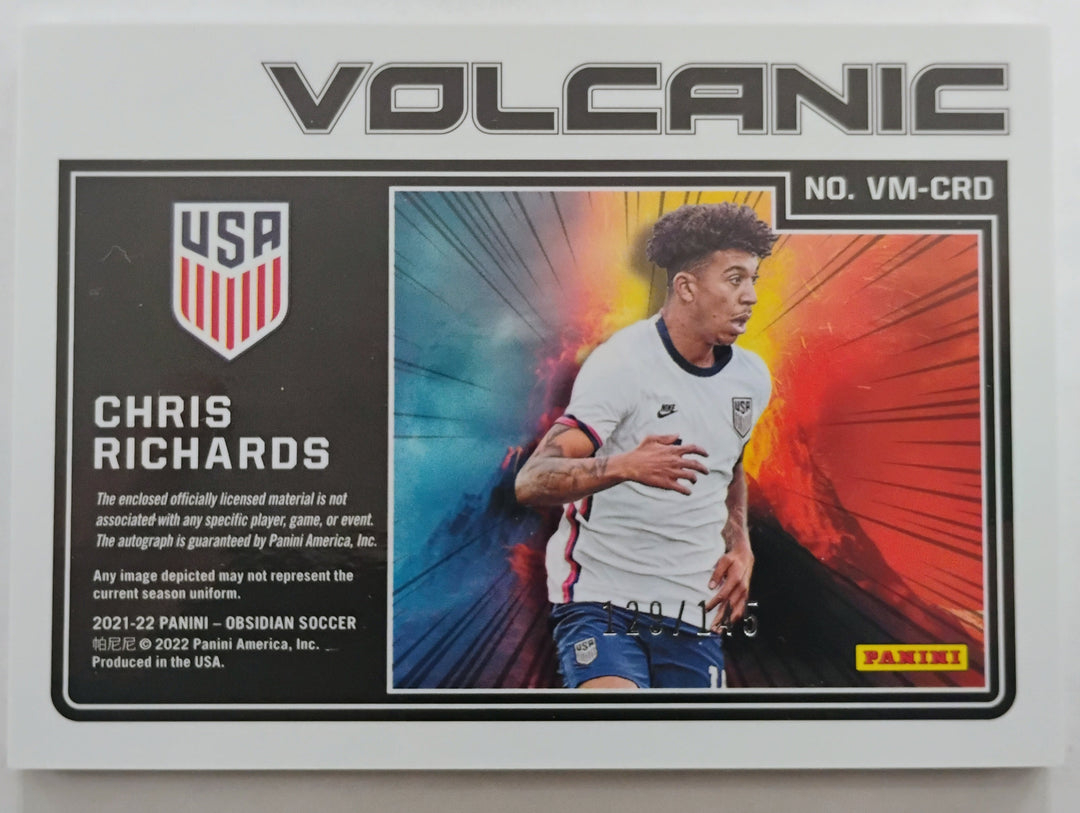 2021-22 Panini Obsidian Soccer Chris Richards #VM-CRD Volcanic 129/145