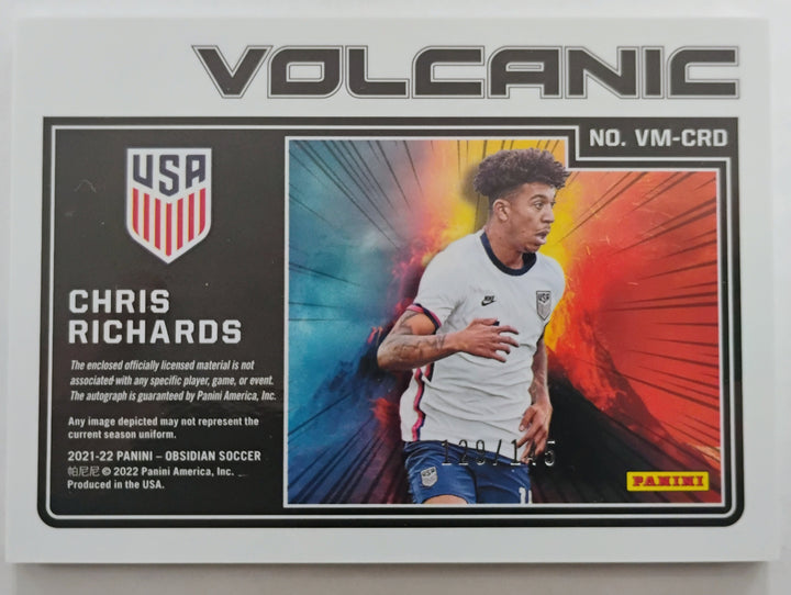 2021-22 Panini Obsidian Soccer Chris Richards #VM-CRD Volcanic 129/145