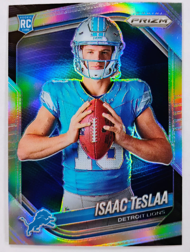 2025 Panini Prizm Football Isaac TeSlaa RC #411 Silver Prizm
