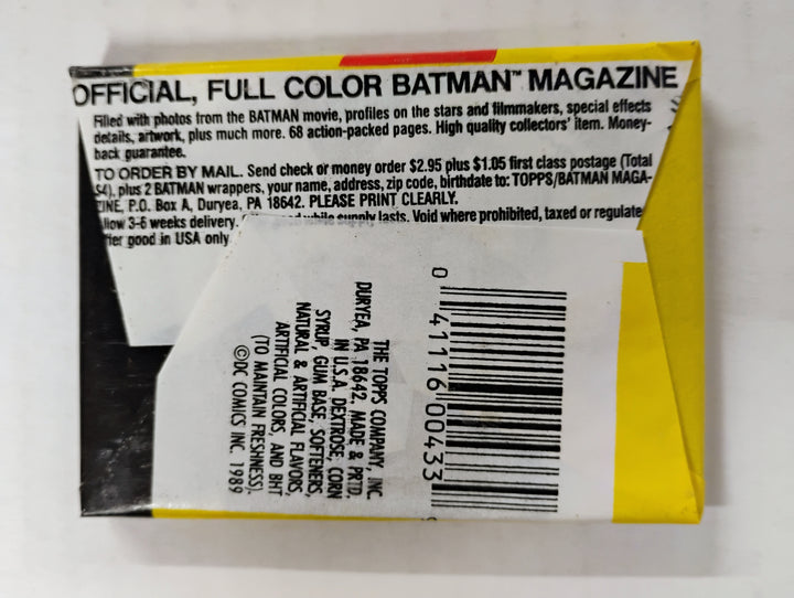 1989 Topps Batman Sealed Wax Pack
