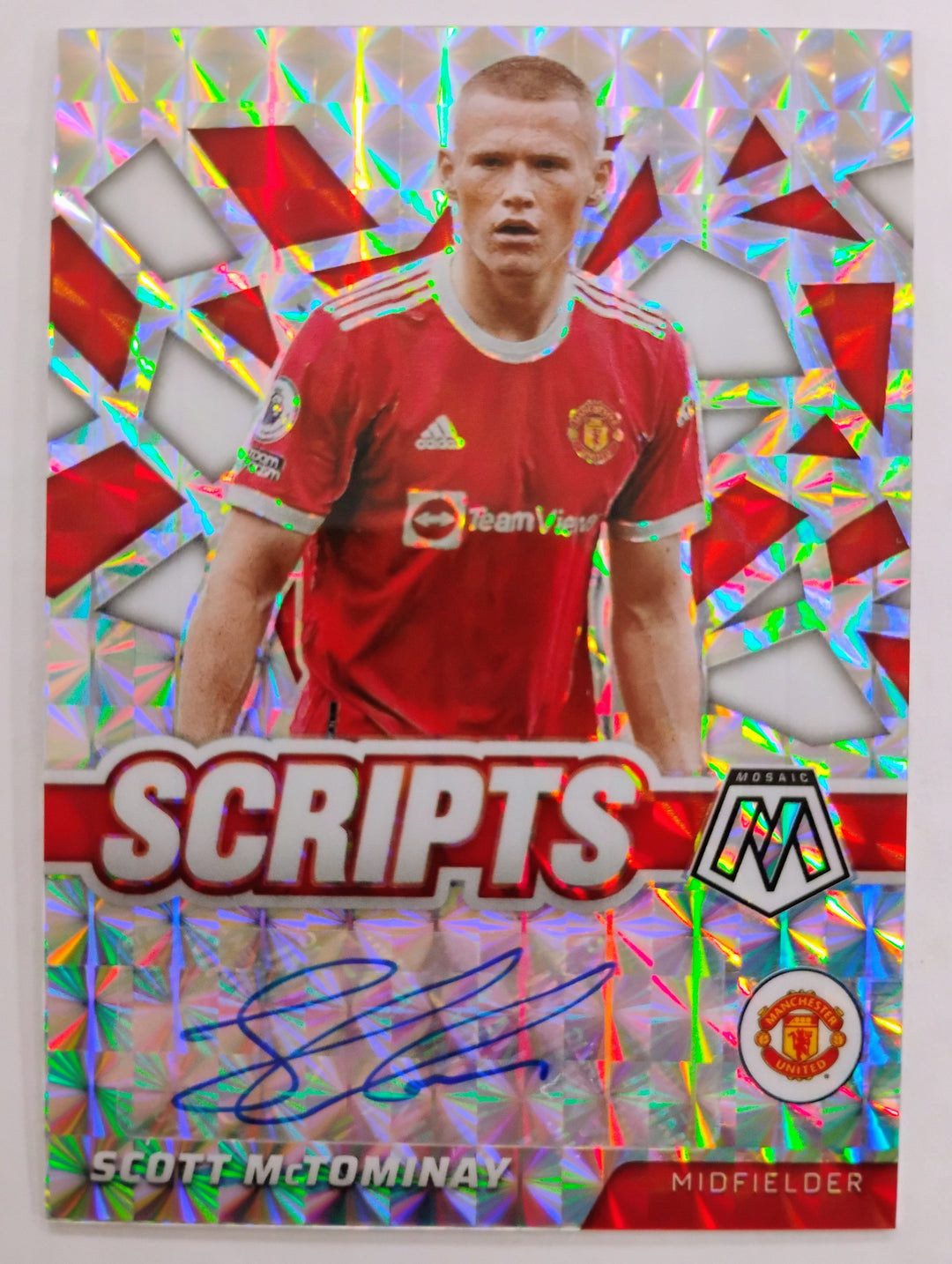 2021-22 Panini Mosaic Soccer Scott McTominay #SM-SMT Scripts Prizm