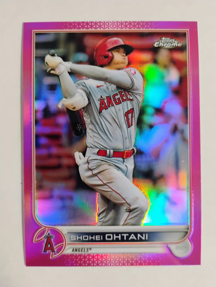 2022 Topps Chrome Baseball Shohei Ohtani #1 Pink Refractor