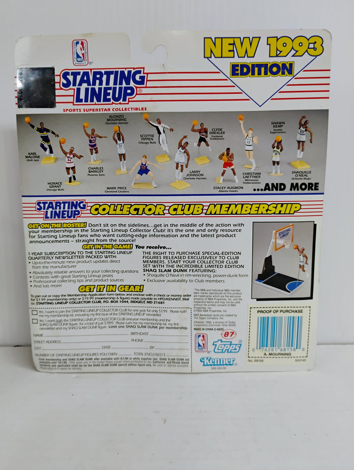 1993 Starting Lineup Alonzo Mourning Exclusive Topps Cards