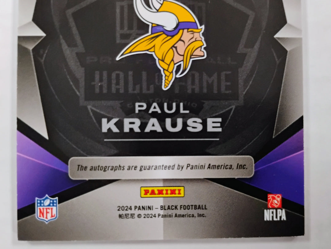 2024 Panini Black Football Hall Of Fame Mates Tarkenton/Krause Auto #'D 19/25 NM-Mint